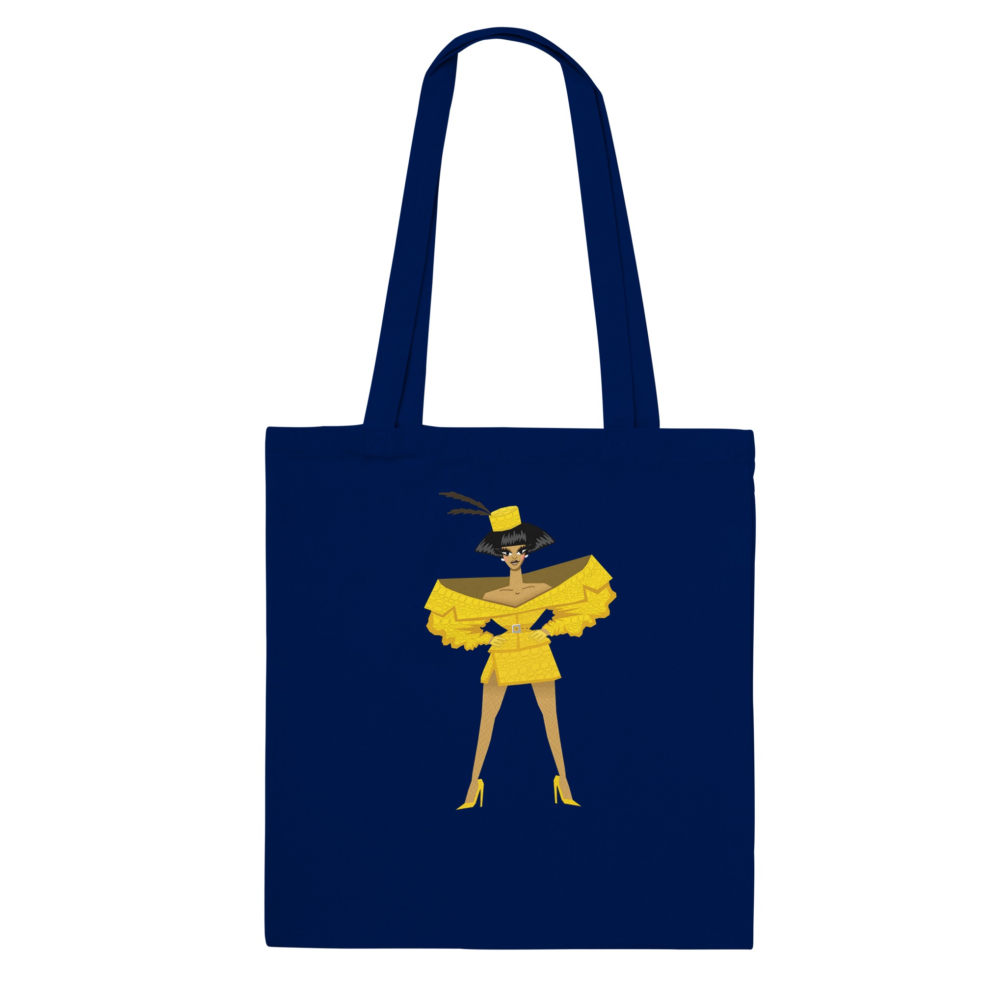 Anita Piss illustration tote bag in navy