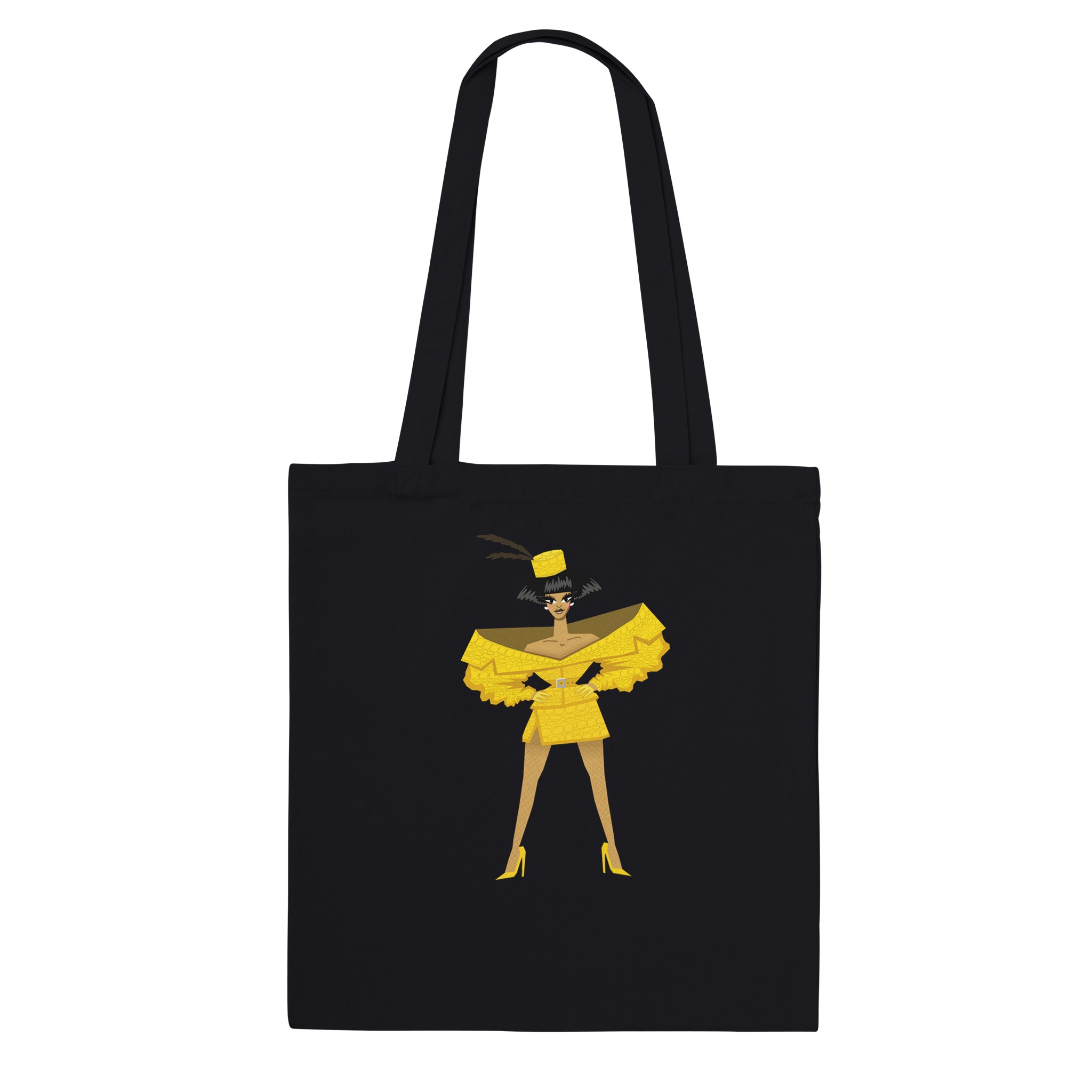 Anita Piss illustration tote bag in black