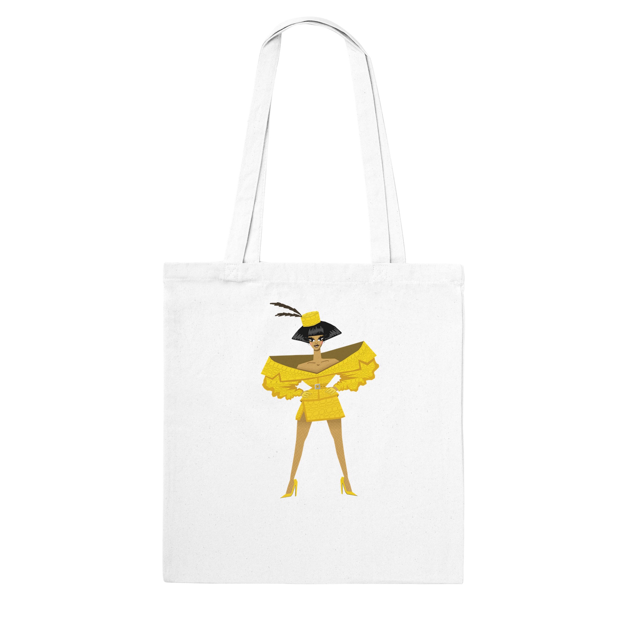 Anita Piss illustration tote bag in white